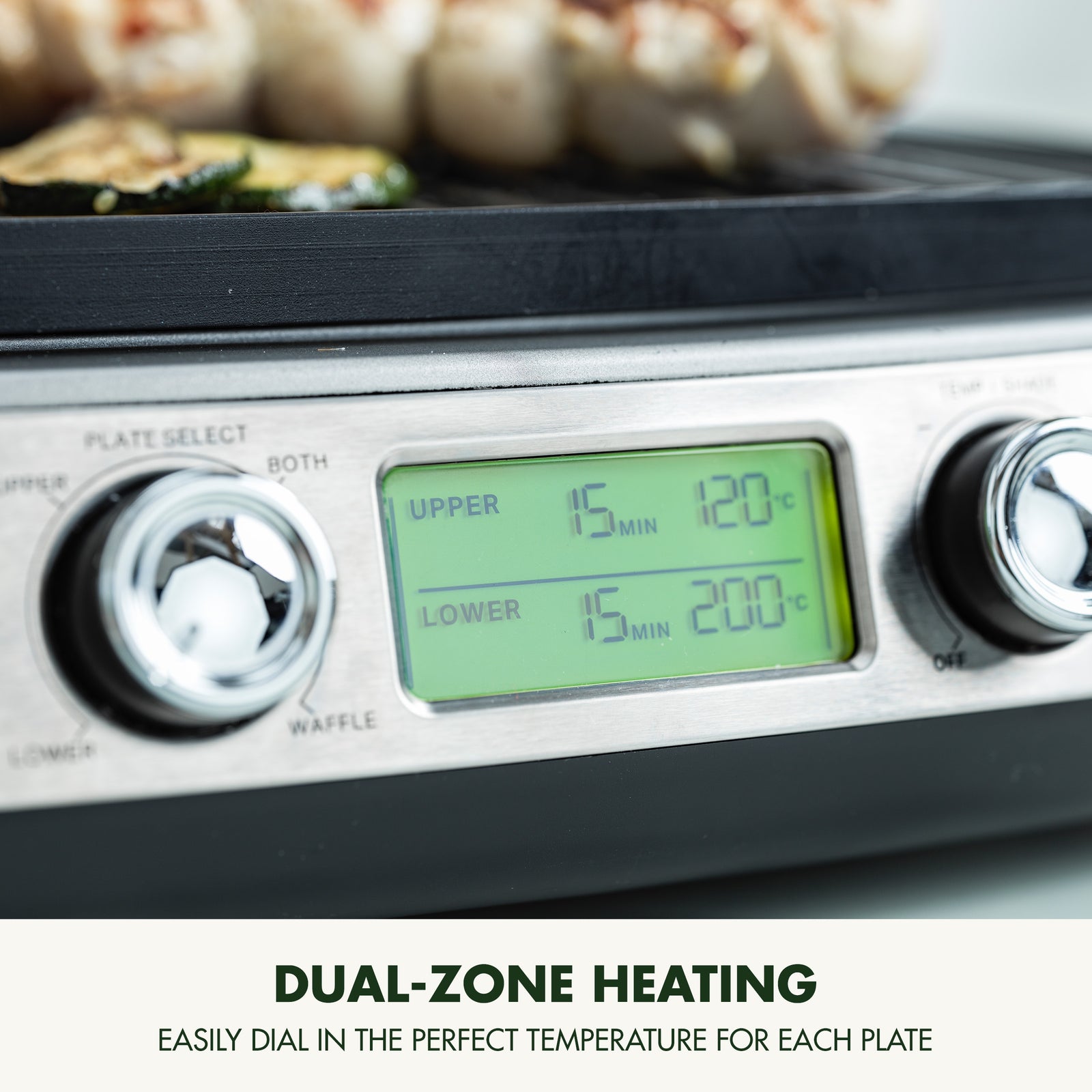 Elite 6-in-1 Contact Grill, Pfas-free Ceramic Non-stick, Adjustable Temperature | Silver
