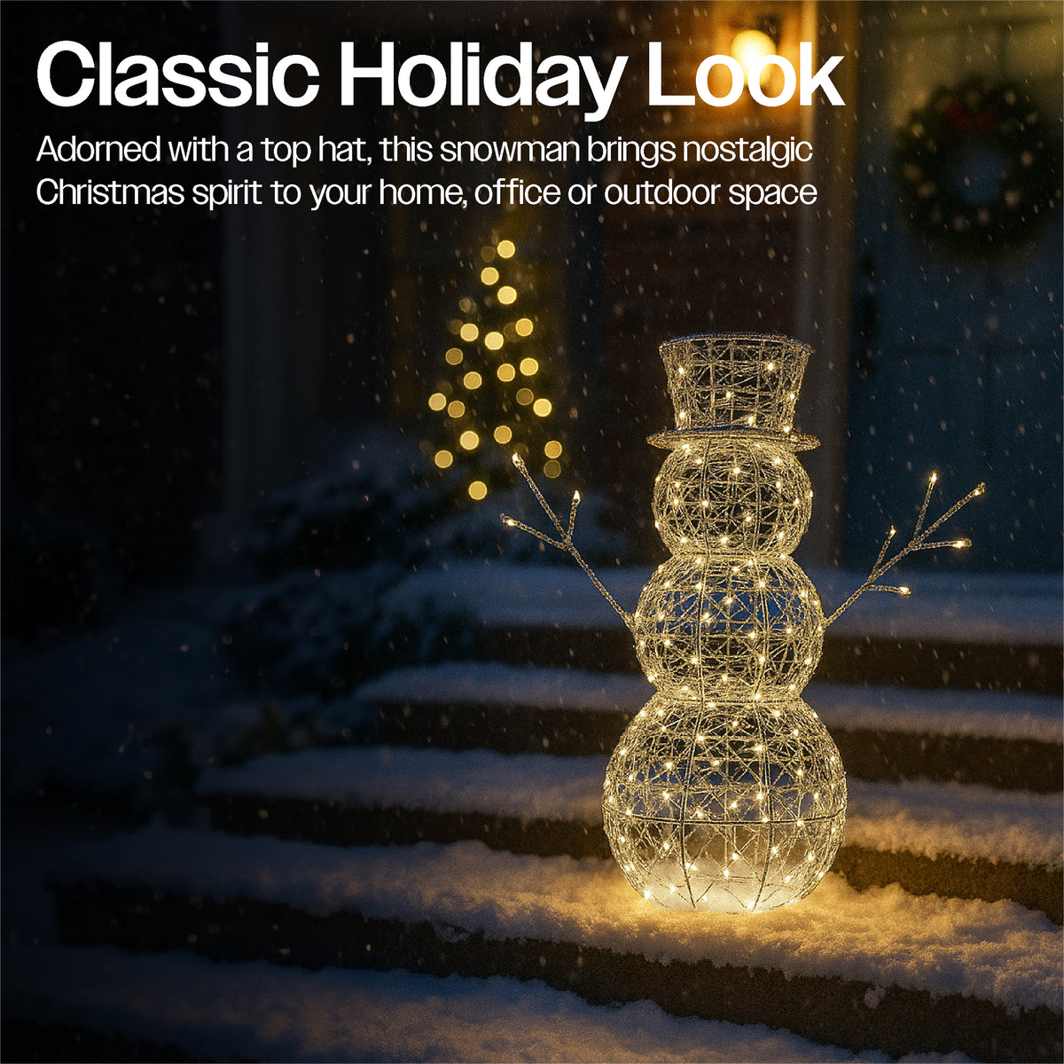 Xmas Haus 58cm Floor-mounted Led Christmas Holiday Festive Snowman