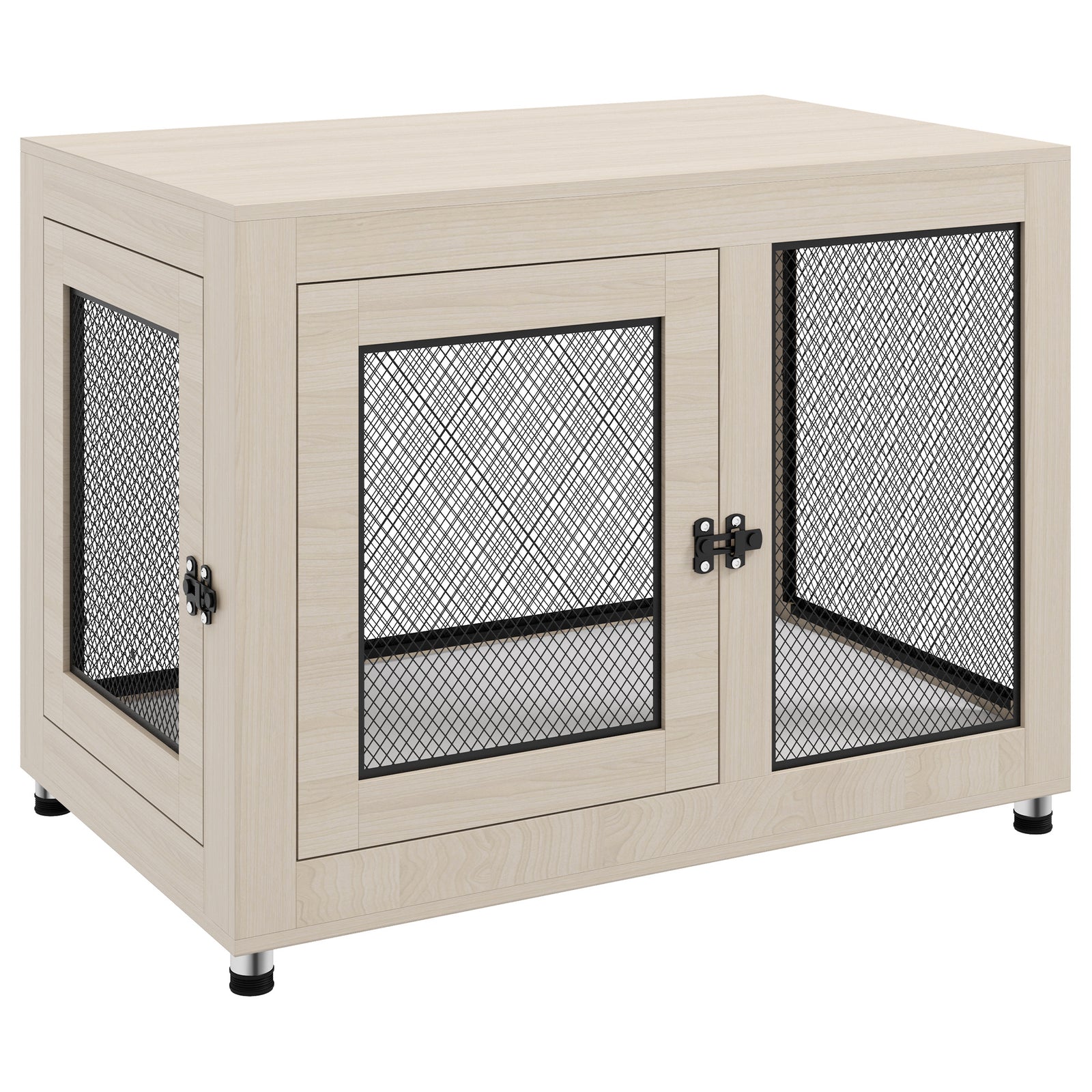 Dog Crate Table W/ Cushion Two Doors - Ak Color | Brown