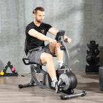 HOMCOM Exercise Bike With Lcd Display, Quiet 8-level Magnetic Resistance
