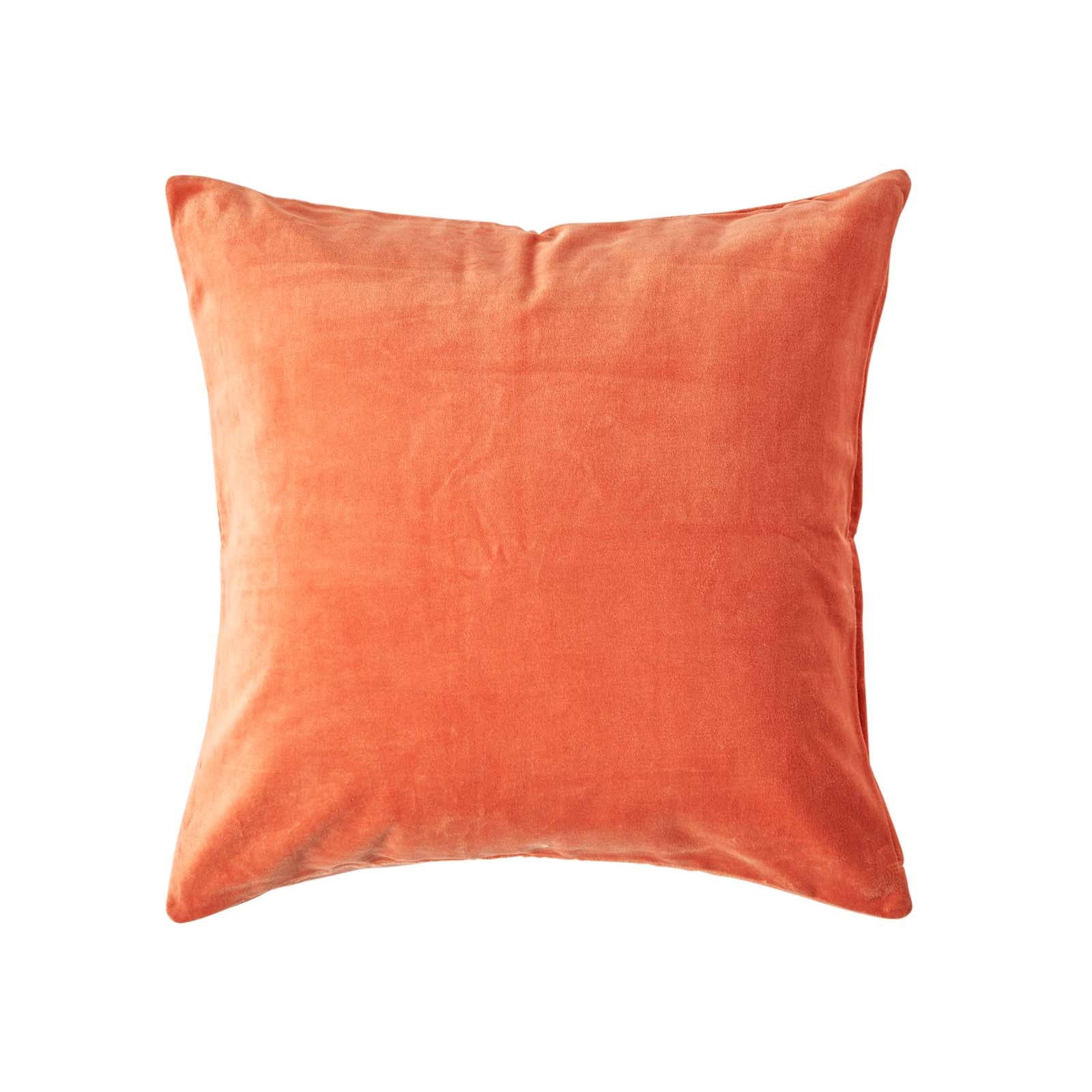 Luxury Cotton Velvet Cushion Cover | 60cm x 60cm | Burnt Orange