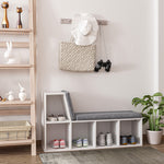 2 Tier Bookcase With Removable Cushions Storage Cabinet