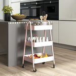 3-tier Kitchen Cart, Wheels | Pink