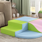 6 Piece Soft Play Equipment For Kids Climb And Crawl | Pink