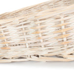 Wicker White Wash Heart Shaped Tray | Medium | White