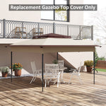 2-tier Gazebo Cover Replacement, 30+ Uv Protection | Beige