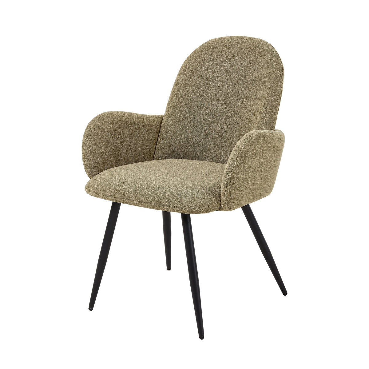 Breeins Set Of 2 Modern Linen Upholstered Dining Chairs