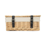 36cm Buff Wicker Empty Picnic Basket | One Size | White
