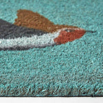 HOMESCAPES Grey Robin Non-slip Coir Doormat, 60 X 40 Cm
