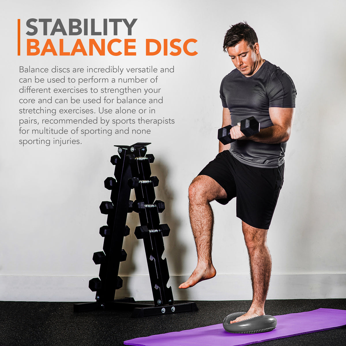 Structure Fitness Wobble Stability Balance Cushion With Dual Textured Surface & Pump