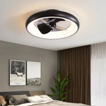 20inch Industrial Style Ceiling Mount Led Fan Light | Black