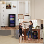 HOMCOM 93l Drinks Fridge, 115 Can Under Counter Freestanding Wine Fridge