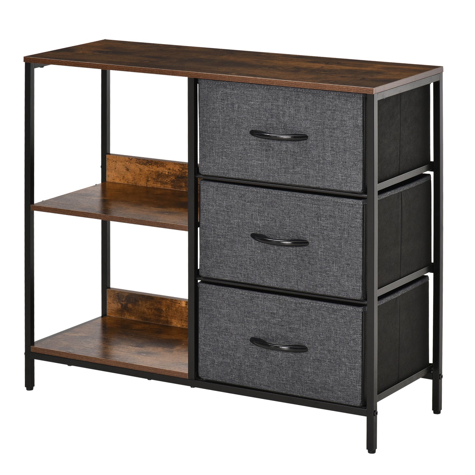 Chest Dresser Tower With 3 Drawers Storage Cabinet Organizer | One Size | Black