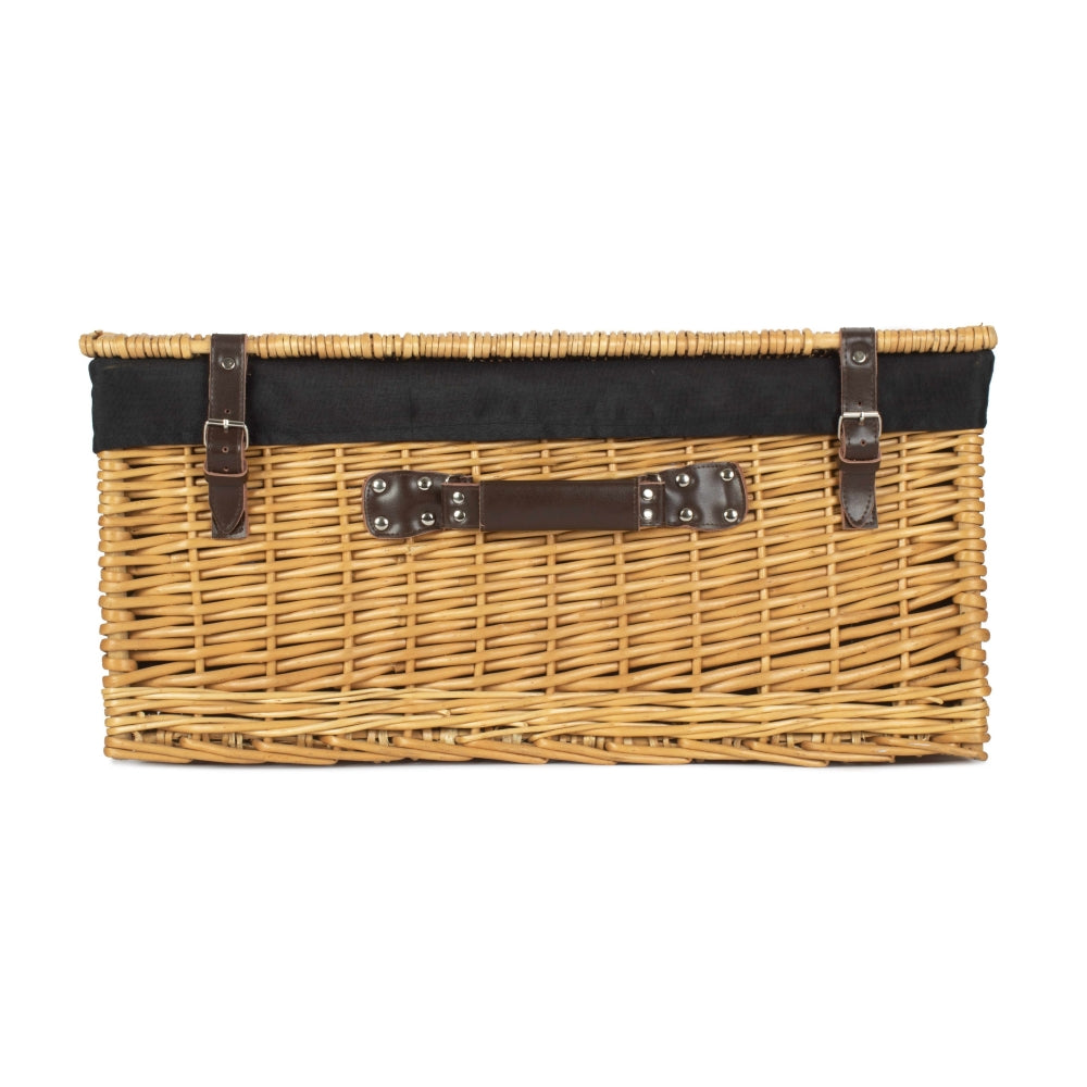Wicker Buff 60cm Picnic Basket | Black