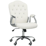 Office Chair with Adjustable Height Tilt Function | Cream