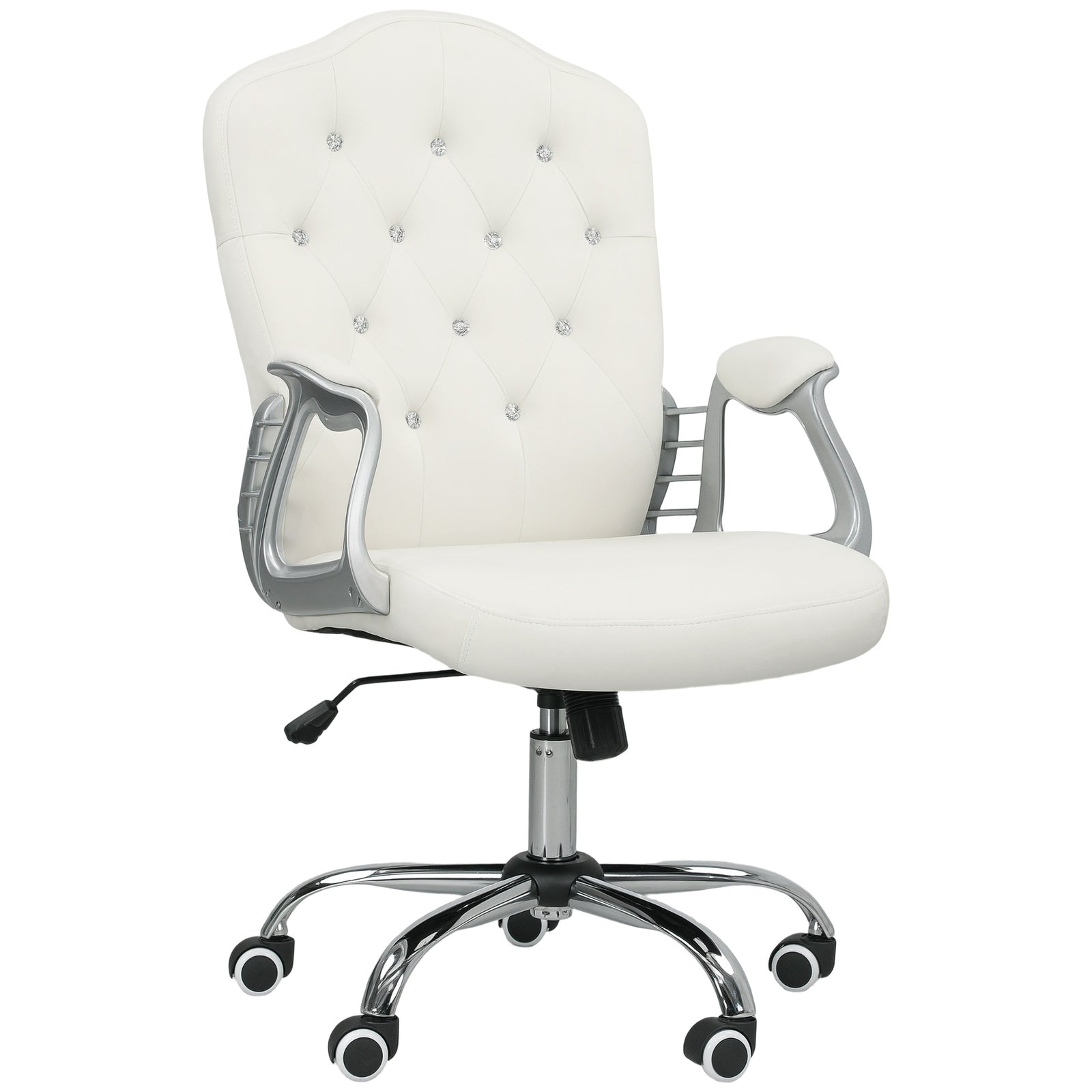 Office Chair with Adjustable Height Tilt Function | Cream