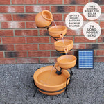 4 Tier Spilling Bowls Water Feature | Terracotta