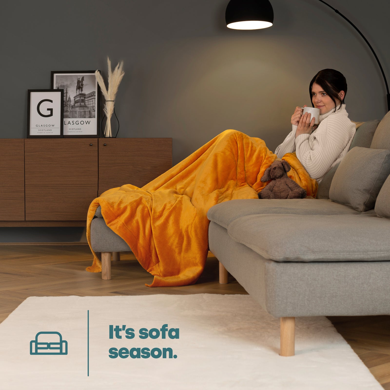 Double Fleece Blanket - Ochre