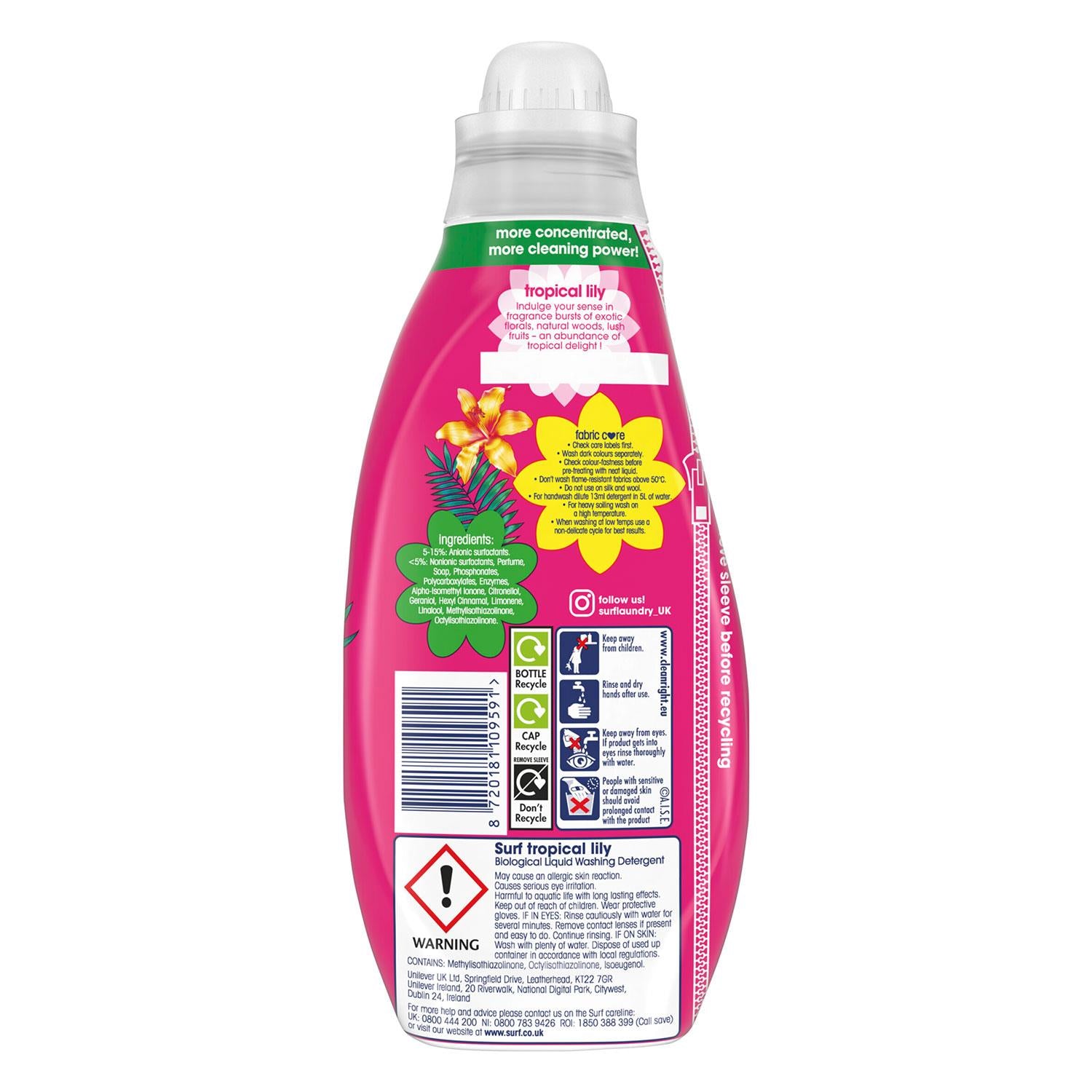 Tropical Oasis Lasting Fragrance Liquid Detergent 648ml | Set-of-4