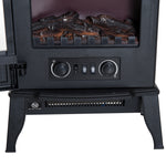 Electric Stove Heater Led Flame Effect 1000w/2000w | One Size | Black