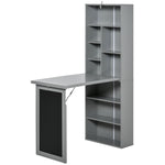Convertible Desk W/ Blackboard Multi-function Computer | Charcoal Gray