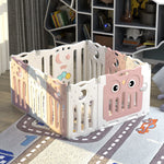 Foldable Baby Kid Playpen 10/12 Panel Safety Play Yard Home Activity Center | Small | Pink