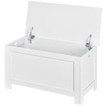 Storage Box Toy Chest Cabinet Unit Organizer Safety Hinges | One Size | White