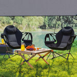 Hammock Camping Chair Set Of 2, Adjustable Back Camp Chair | Black