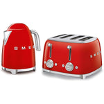 Tsf03, Klf03 Bundle Set 4-slice Toaster & Kettle Set | Red