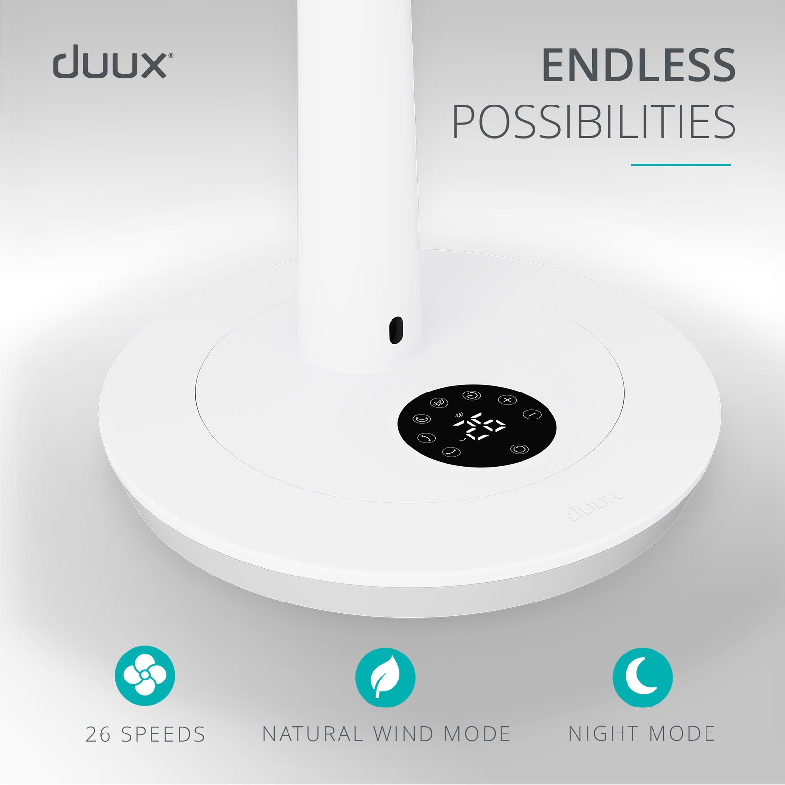 Whisper 3 Standing Fan With Remote Control | White