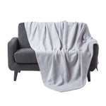 Cotton Halden Chevron Grey Throw | 150cm x 200cm | Grey