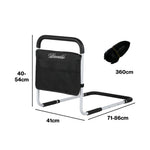 Bed Rails Adjustable Storage Pocket Assist Support Side Railings | White & Black