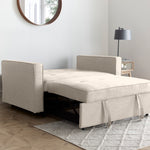 Troy 2 Seater Adjustable Sofa Bed | 2 Person | Beige