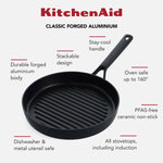 KitchenAid Cookware Forged Aluminium Round Grillpan, 28cm