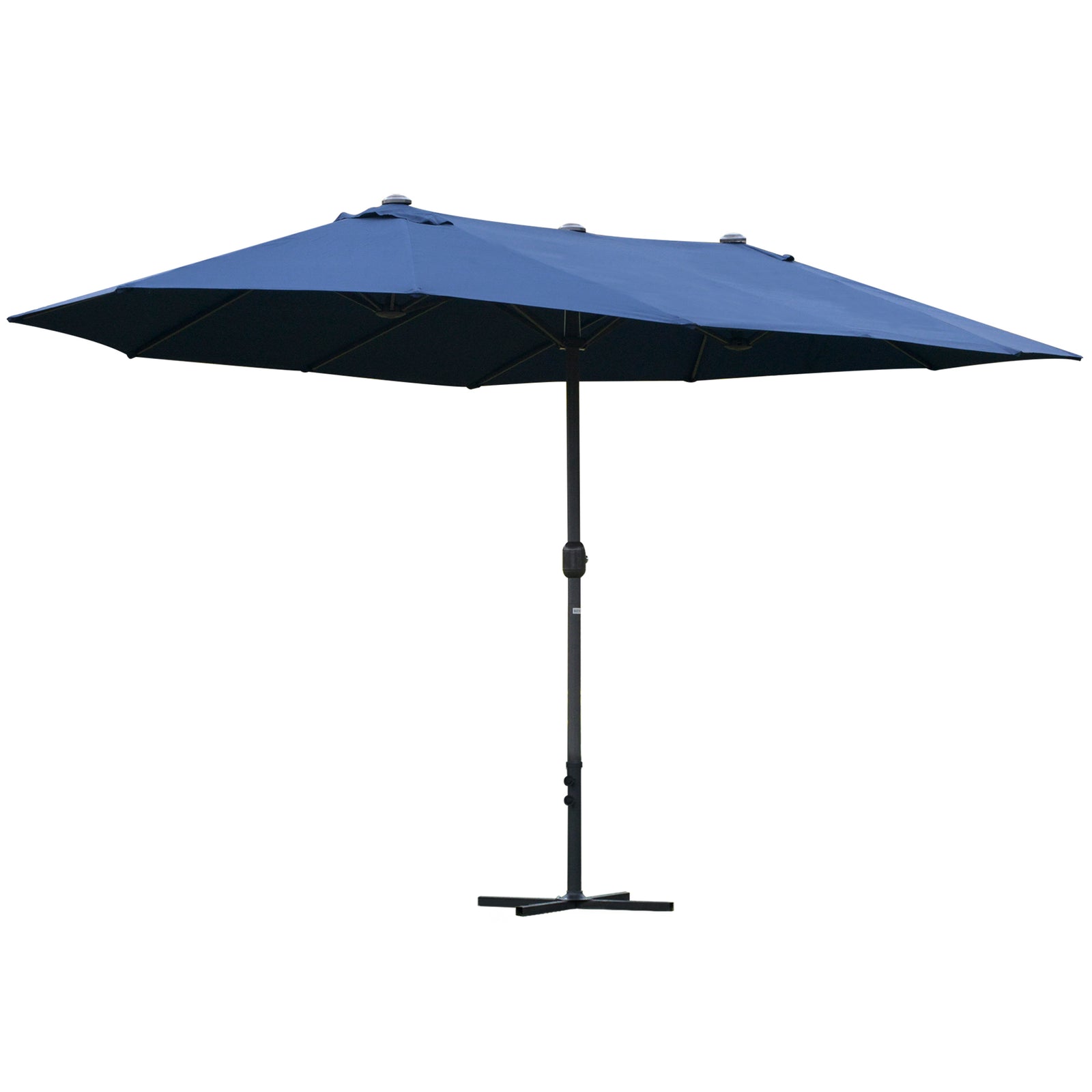 4.6m Double-sided Sun Umbrella W/ Base | Blue