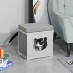 Cat House Bed Kitten Cave Cube Indoor W/soft Cushion Sisal Scratching Pad