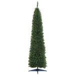 5/6/7ft Pencil Artificial Christmas Tree Green/white | 7ft | Green