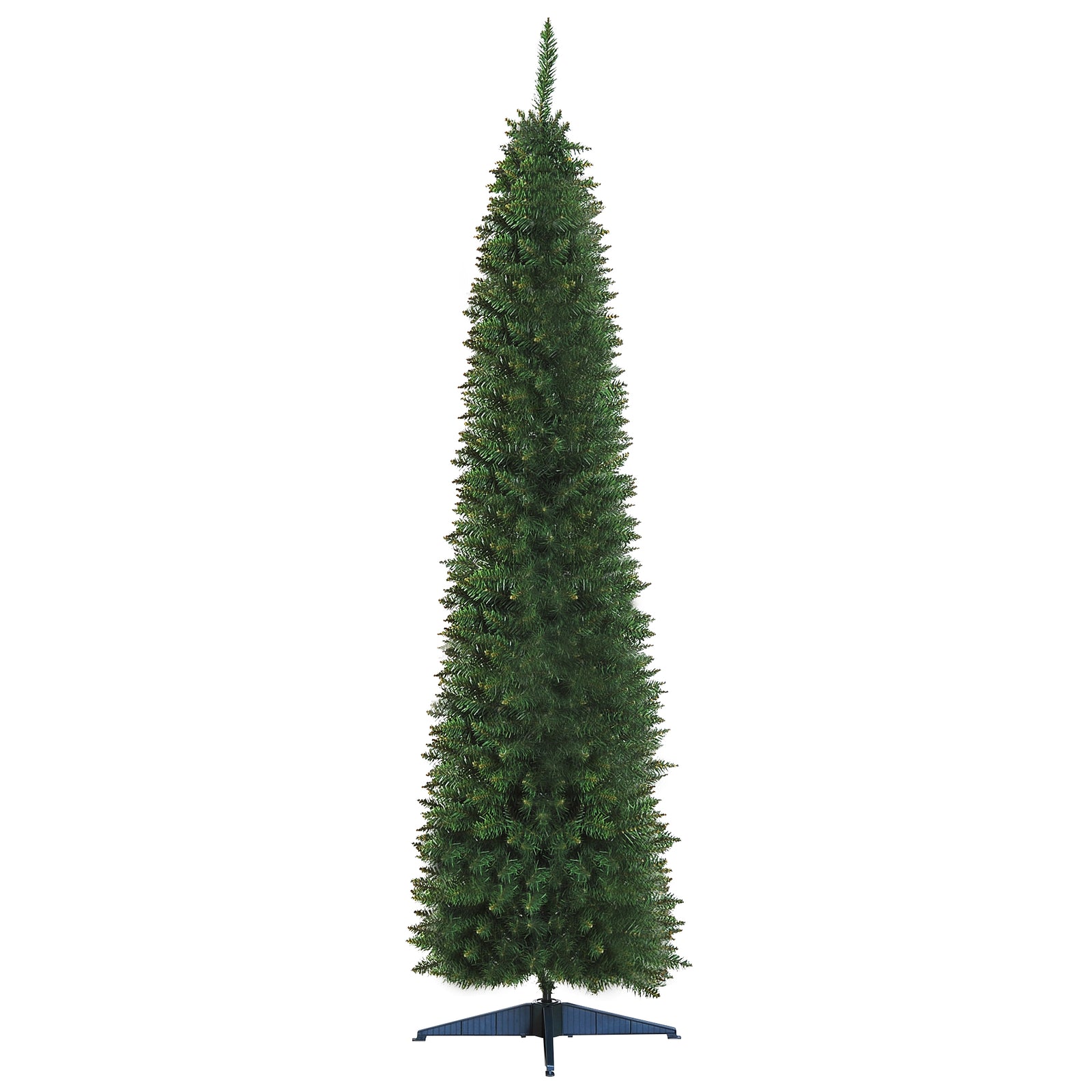 5/6/7ft Pencil Artificial Christmas Tree Green/white | 7ft | Green