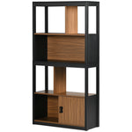 4 Tier Bookshelf Freestanding Bookcase With Storage