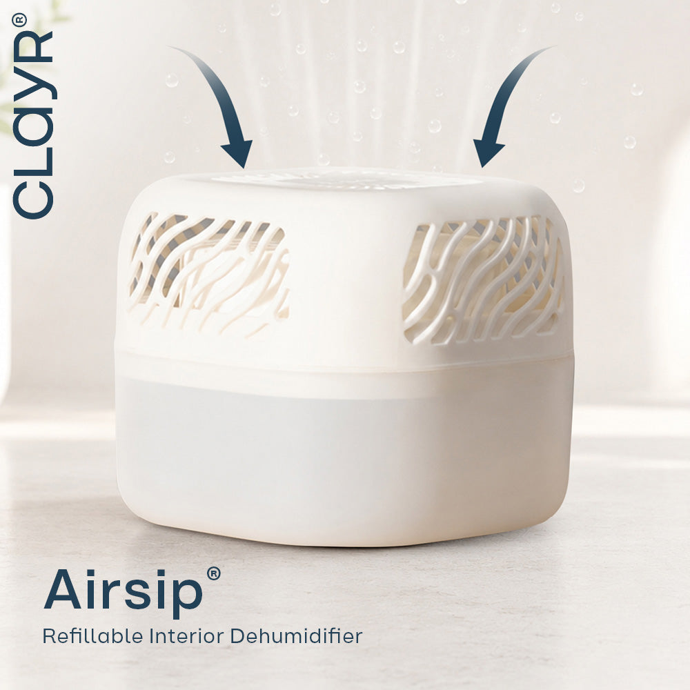 Airsip 500ml Refillable Dehumidifier With Calcium Chloride Refill | White