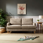 Newsome 3 Seat Fabric Sofa | Light Brown