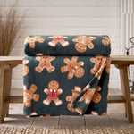 Deyongs Cozy Comforts Gingerbread Fleece Throw – Festive Printed Blanket