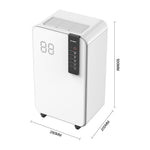 16l/day Smart Dehumidifier With Wi-fi Control, 2l Tank & Timer – Quiet, Efficient, And Portable With Led Display And Wheels