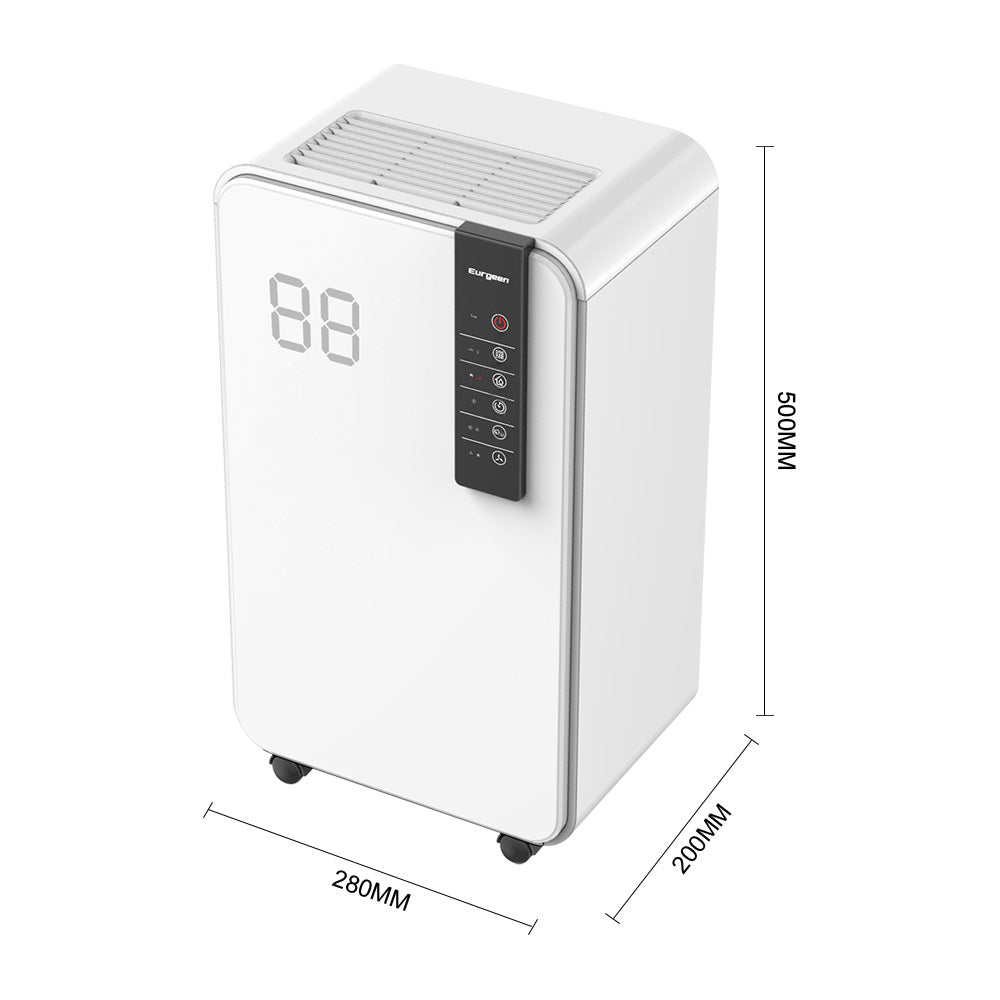 16l/day Smart Dehumidifier With Wi-fi Control, 2l Tank & Timer – Quiet, Efficient, And Portable With Led Display And Wheels
