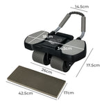 Centra 4-wheels Abdominal Wheel Ab Roller 8 Elbow Support Automatic Rebound