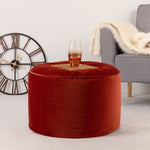 Milano Velvet Bean Bag Pouffe | Orange