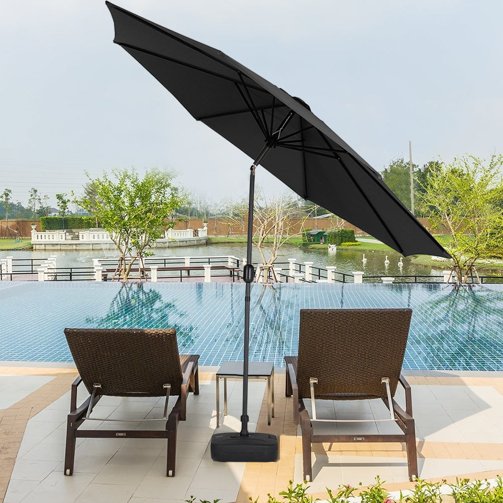 3m Large Rotating Patio Parasol For Outdoor Sunshade And Rain