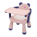Lightweight Portable Baby Highchair With Tray | Pink