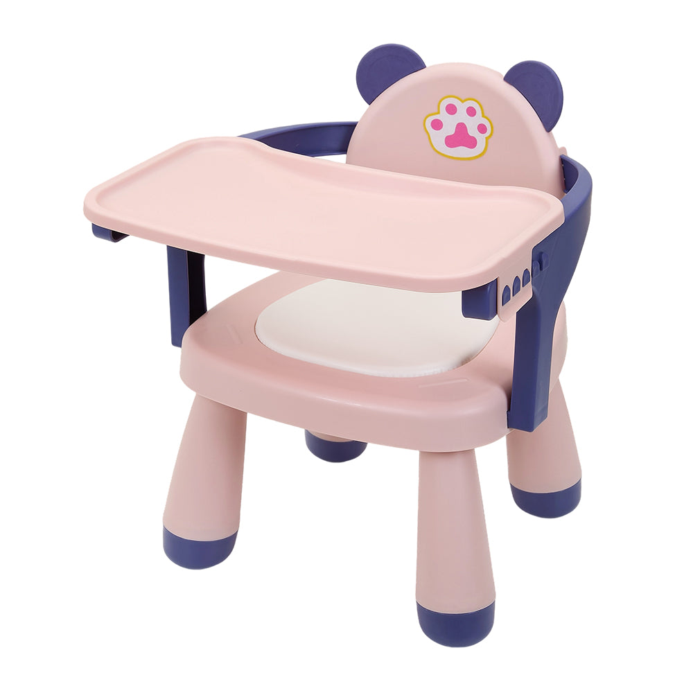 Lightweight Portable Baby Highchair With Tray | Pink