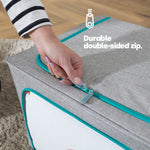 Folding Storage Bag With Metal Frame | One Size | Grey